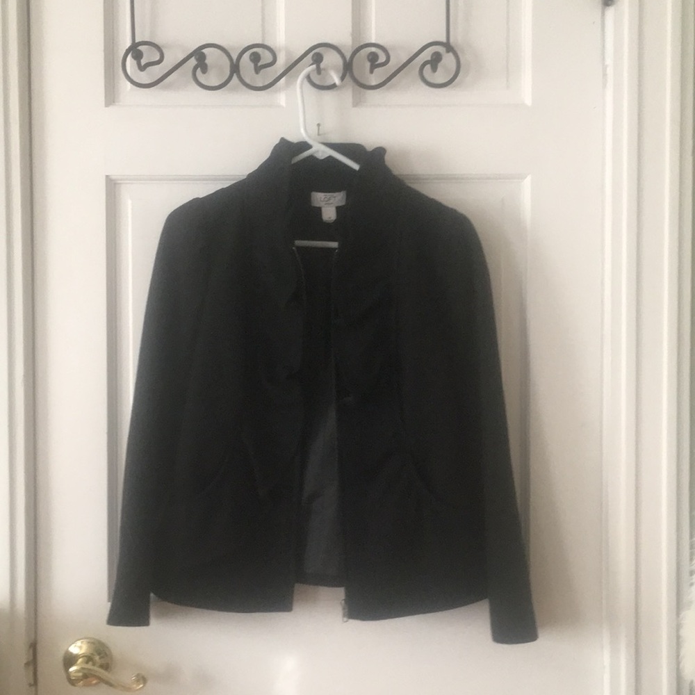 Ann Taylor Loft wool ruffle coat